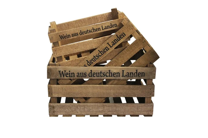 Wein-/Holzkisten Set, 29 x 16,5 x 17 cm, 3-tlg.