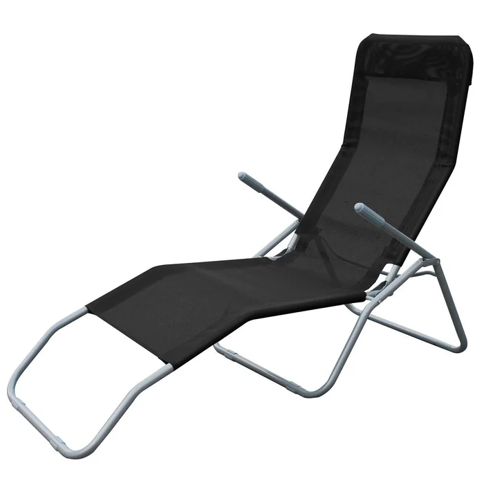 Wellnessliege, 167x58x99 cm (anthrazit)