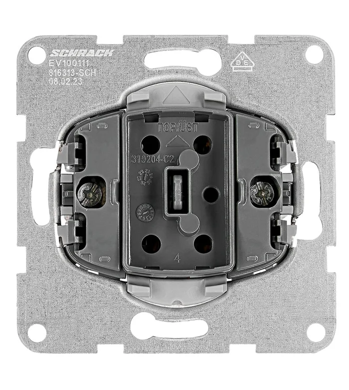 Western-Elektric Steckdoseneinsatz  für Birntaster, reinweiß