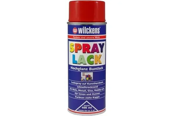 Wilckens Spray Lack hochglanz, 400 ml (feuerrot) RAL 3000