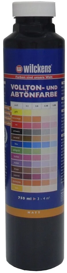 Wilckens Vollton- und Abtönfarbe matt, 750 ml (schwarz)