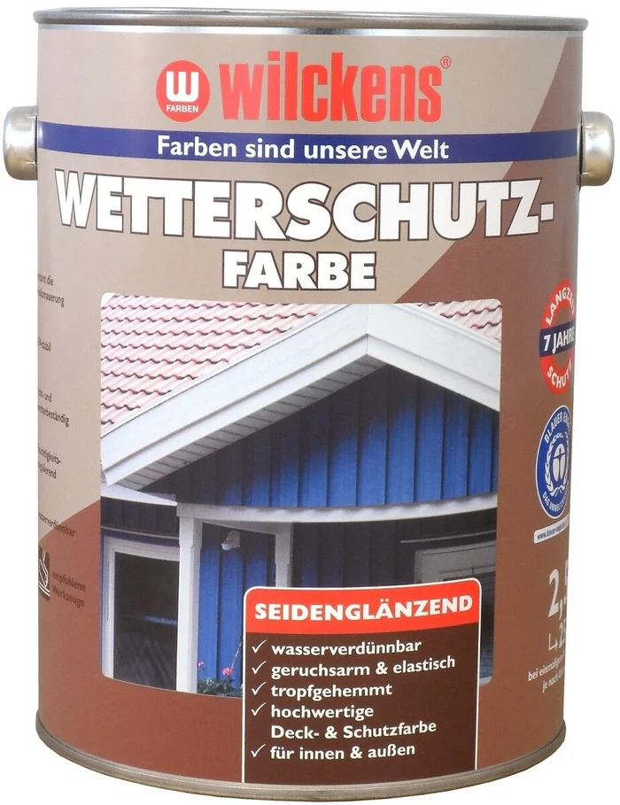 Wilckens Wetterschutzfarbe seidenglänzend, 2,5 L (anthrazitgrau) RAL 7016