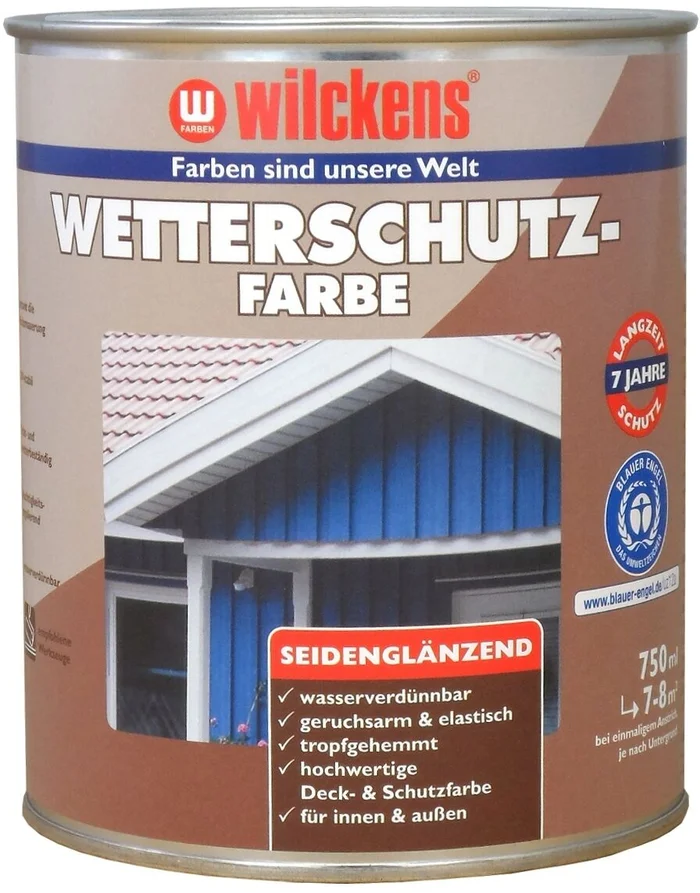 Wilckens Wetterschutzfarbe seidenglänzend, 750ml (moosgrün) Ral 6005