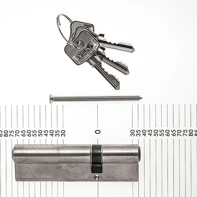 WILKA Profilzylinder 35/70 matt vern. 1463.004539, mit 3 Schlüsseln