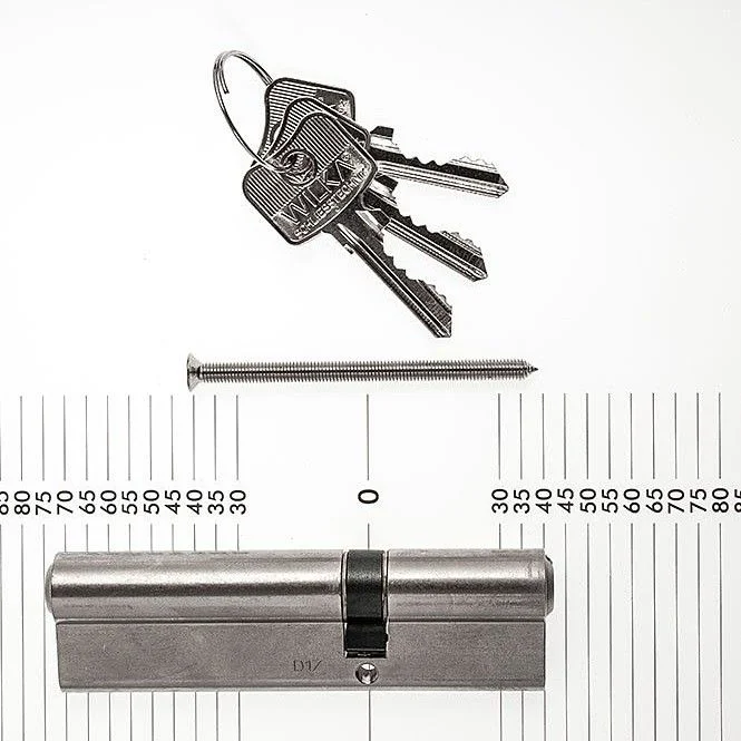 WILKA Profilzylinder 40/70 matt vern. 1463.001199, mit 3 Schlüsseln