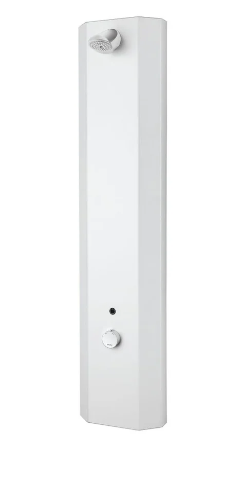 WimTec Proof P6 Elektronisches Duschpaneel, 12 V, HPL weiß