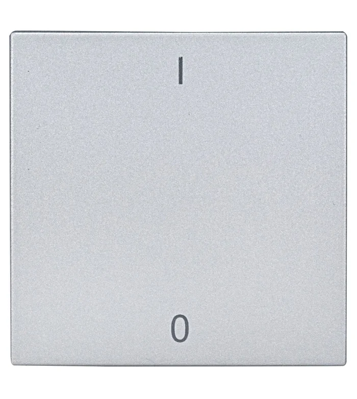 Wippe 50 mit Symbolen I/0, Silber