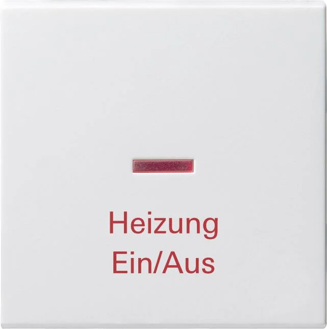 Wippe Kontroll Aufdruck Heizung Ein/Aus System 55 reinweiß glänzend