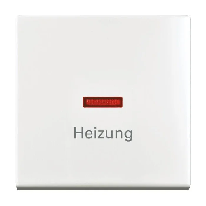 Wippe rote Kalotte mit Aufdruck Heizung Balance SI alpinweiß