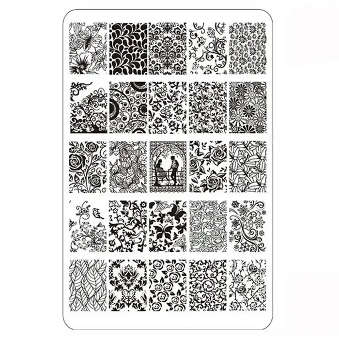 XXL Stamping Schablone Blume 11