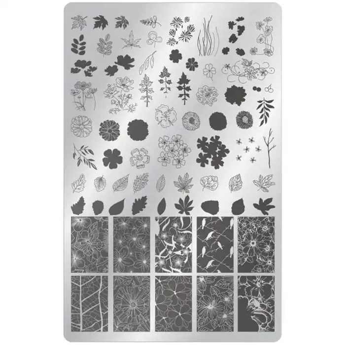 XXL Stamping Schablone Blume 15