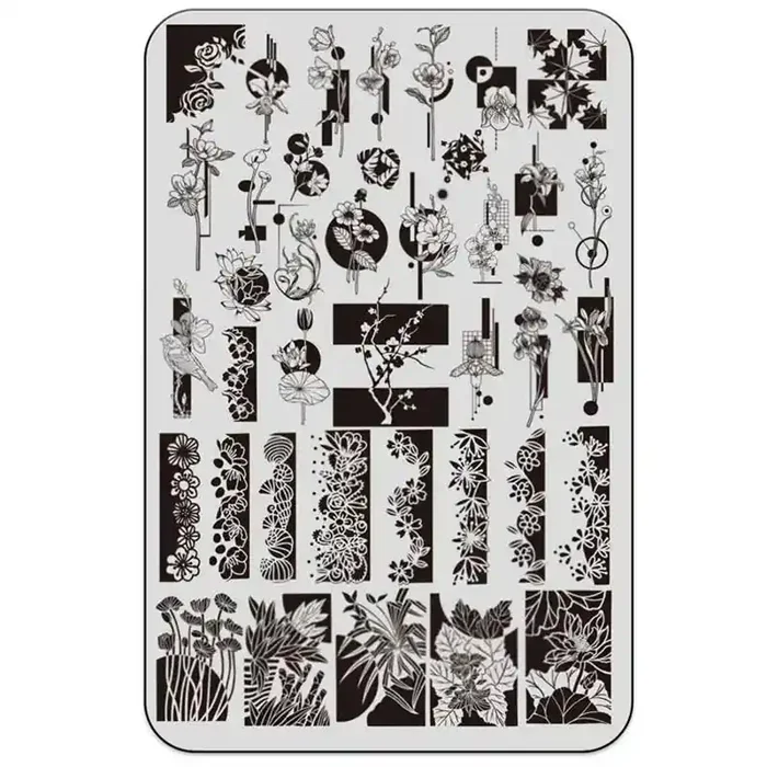 XXL Stamping Schablone Blume