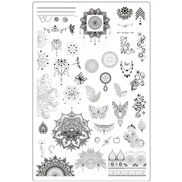 XXL Stamping Schablone Mandala 2