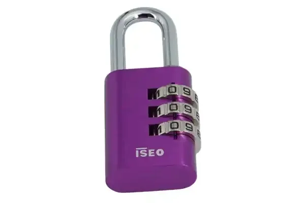 Zahlenschloss, 3-fach, violett (violett)