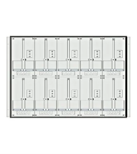 Zählerwanne 2-reihig, 10 Zählerplätze / 16 Modulhöhen