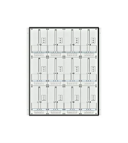 Zählerwanne 3-reihig, 12 Zählerplätze / 24 Modulhöhen