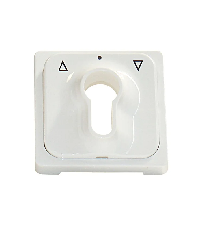 Zentralplatte für Schlüsselschalter, reinweiß