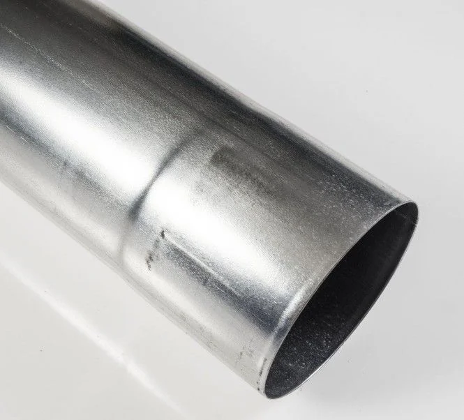 Zink Ablaufrohr 100mm 1,00 mtr. geschweißt, 0,65 mm Wandstärke