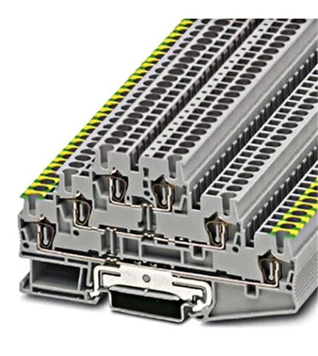 Zugfeder-Schutzleiterklemme ST 2,5-PE/L/L