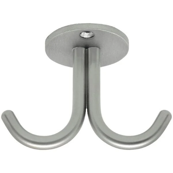 Zweifach-Haken Delta Höhe 59 mm, Breite 100 mm, Edelstahl gebürstet